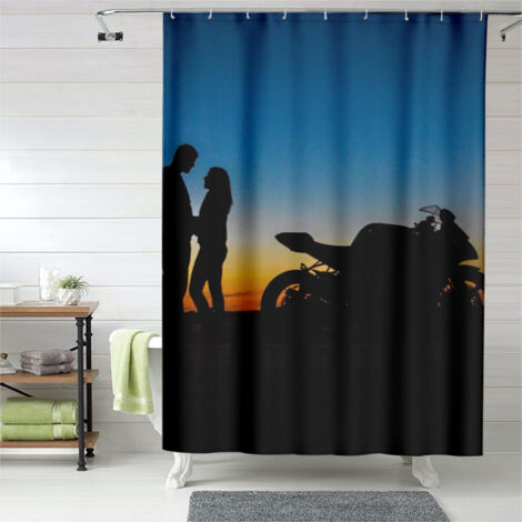 Rideau de douche uni, minimaliste et chic