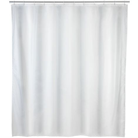 Rideau de douche/baignoire Emma (120 x 200 cm) - Blanc Uni.