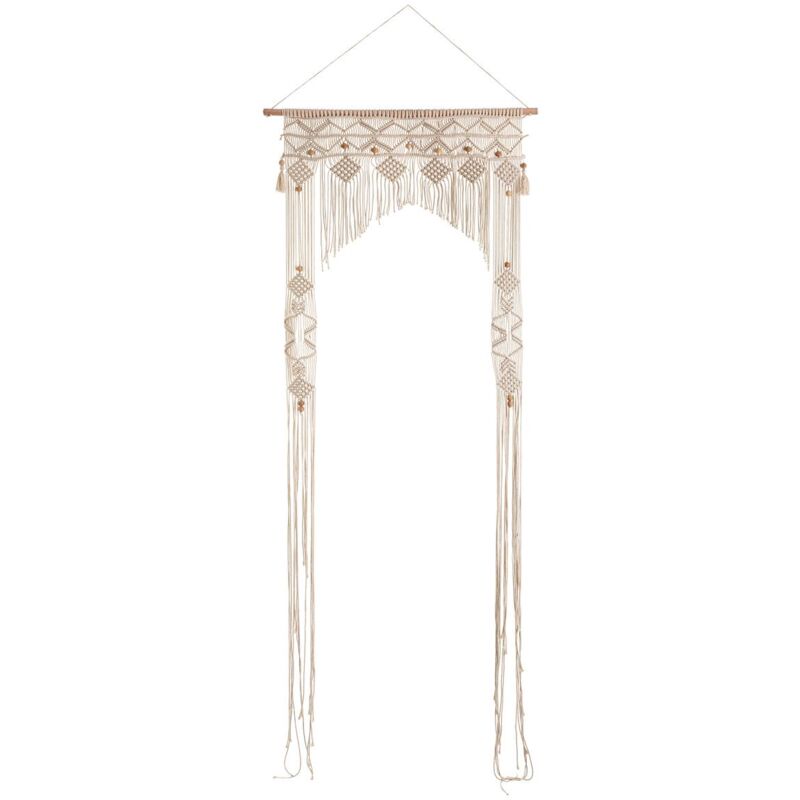 Rideau fil Arche macramé blanc ivoire 90x200cm Atmosphera créateur d'intérieur