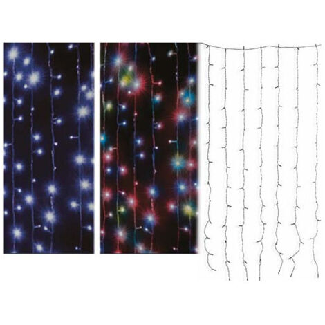RIDEAU DE LUMIÈRE NOËL EXTÉRIEUR 104 LED BLANC/CHAUD