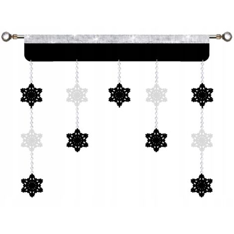 Rideau de Noël Flocons de neige ajouré Glamour Noël 150 cm