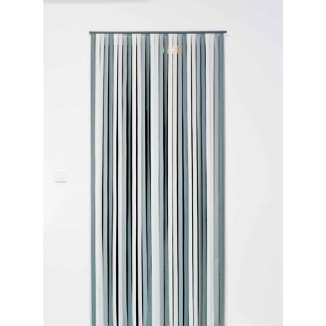 Rideau de porte 90x200cm coloris gris - Gris