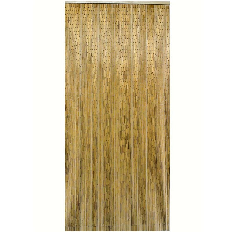 Rideau de porte bois de bambou vernis - coloris naturel - 100 x 220 cm Morel