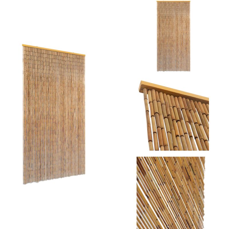 Vidaxl - Rideau de porte contre insectes Bambou 100 x 220 cm - Rideau De Porte - Rideaux De Portes - Rideau Anti-insectes En Bambou - Rideaux