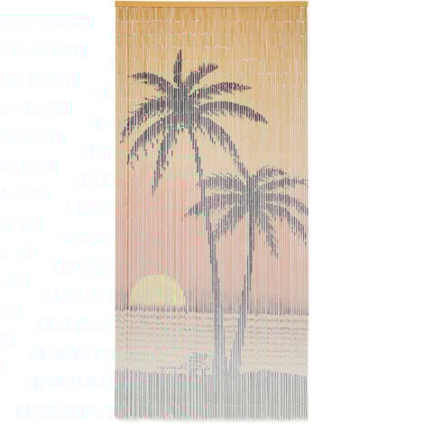 Rideau de porte contre insectes Bambou 90 x 200 cm vidaXL