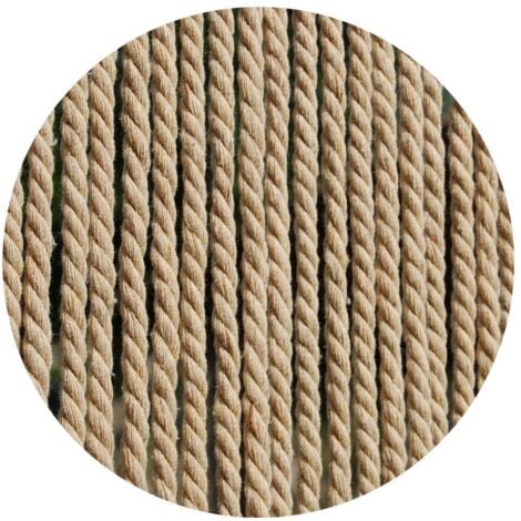 CASA Rideau de porte en corde naturel Toulon 90 x 210 cm