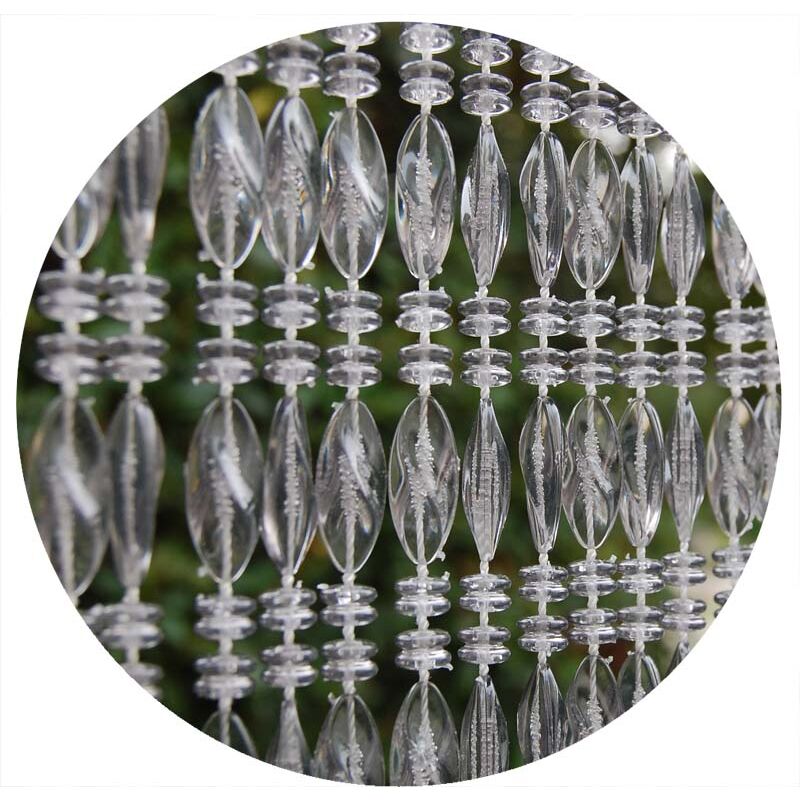 La Tenda - Rideau de porte en perles grises Elba 90 x 210 cm - Gris