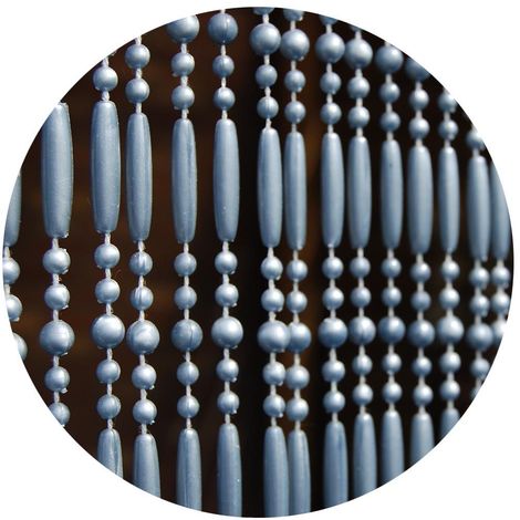 Rideau de porte en perles grises Frejus 100x230 cm - Gris