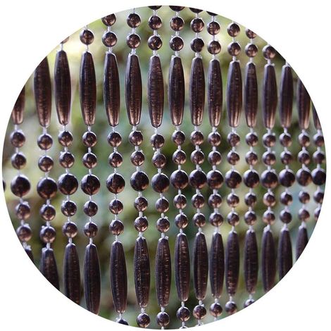 Rideau de porte en perles noires Fréjus 100x230 cm - Noir
