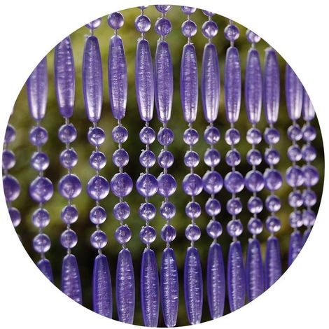 Rideau de porte en perles violettes Fréjus 100x230 cm - Violet