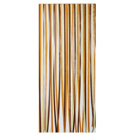 Rideau de porte en polyéthylène - Antilles - 90x200 cm - brun et beige - MOREL