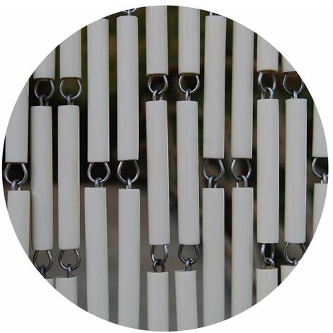 Rideau de porte en polyéthylène beige et acier Campos 100x230 cm - Beige