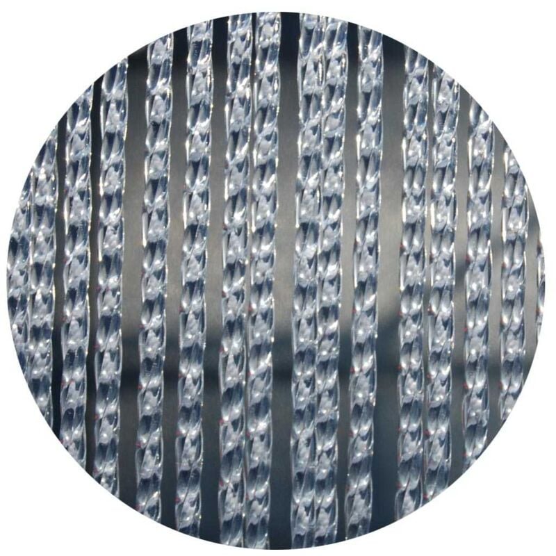 Rideau de porte en pvc blanc et transparent Lazio 120 x 230 cm