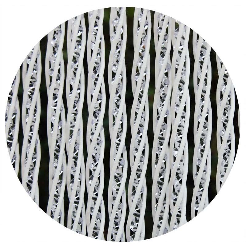 Rideau de porte en pvc blanc Lucca 90 x 210 cm