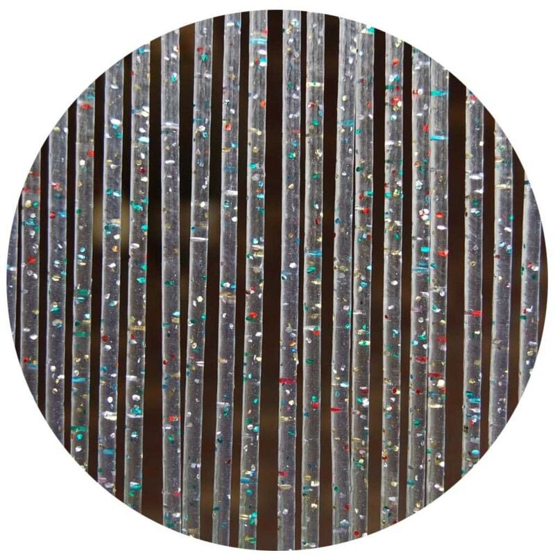 Rideau de porte en pvc transparent et multicolore Vinci 120 x 230 cm