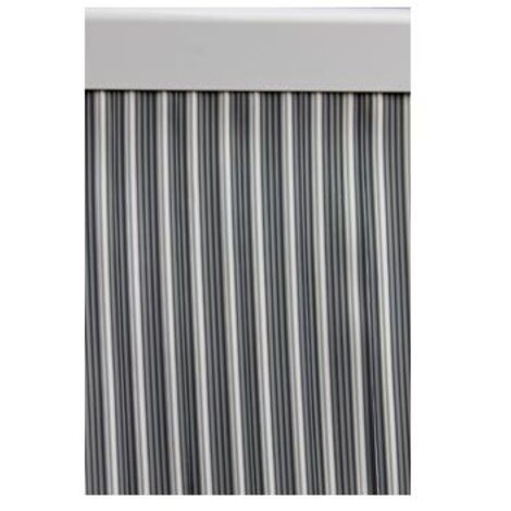 Rideau de porte en ruban Ebro 90 x 210 n° 7 gris-blanc 11303D
