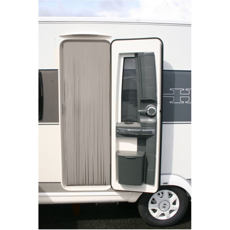 rideau de porte en similicuir 60 x 200 cm moka - curtina4u