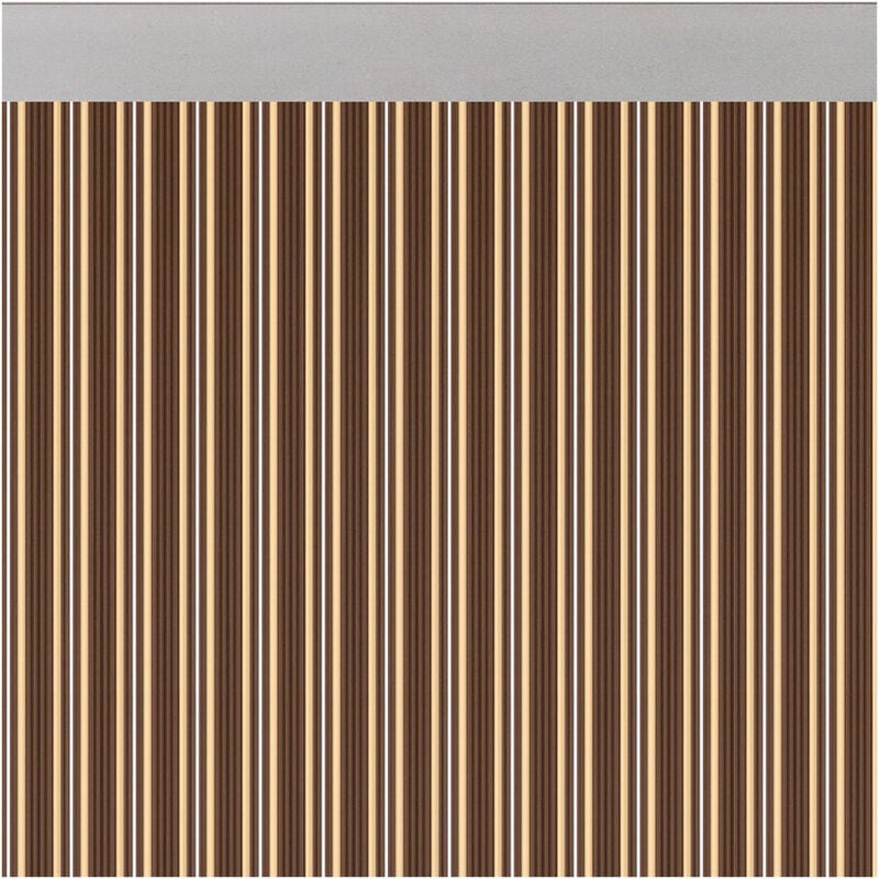 Rideau Ferrara Portes Marron Ivoire Opaque Extérieur pvc Aluminium 90 x 210 cm - Acudam