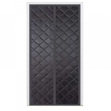 Rideau de porte isolant magnétique, protection contre le froid, blocage de la lumière, isolation phonique, 100 x 210 cm (noir)