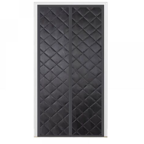 Rideau de porte isolant magnétique, protection contre le froid, blocage de la lumière, isolation phonique, 100 x 220 cm (noir)