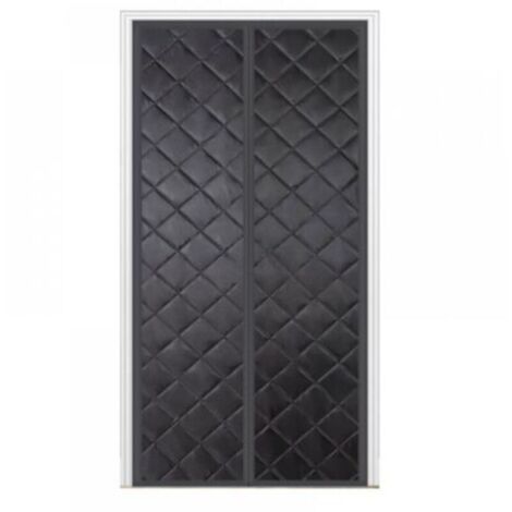 Rideau de porte isolant magnétique, protection contre le froid, blocage de la lumière, isolation phonique, 105 x 220 cm (noir)