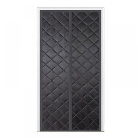 Rideau de porte isolant magnétique, protection contre le froid, blocage de la lumière, isolation phonique, 85 x 210 cm (noir)
