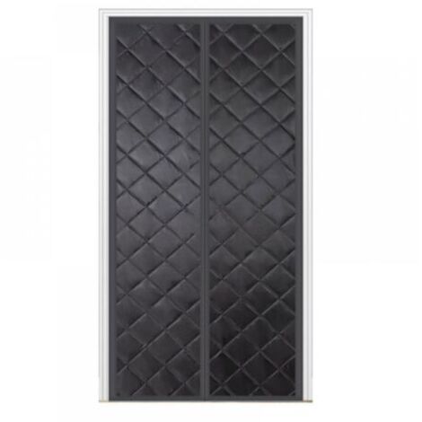 Rideau de porte isolant magnétique, protection contre le froid, blocage de la lumière, isolation phonique, 85 x 210 cm (noir)