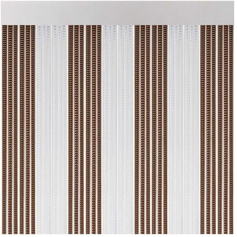 Rideau en plastique pour portes extérieures, modèle Lisbon, couleur verre brun, 90x210cm - M63185 Acudam