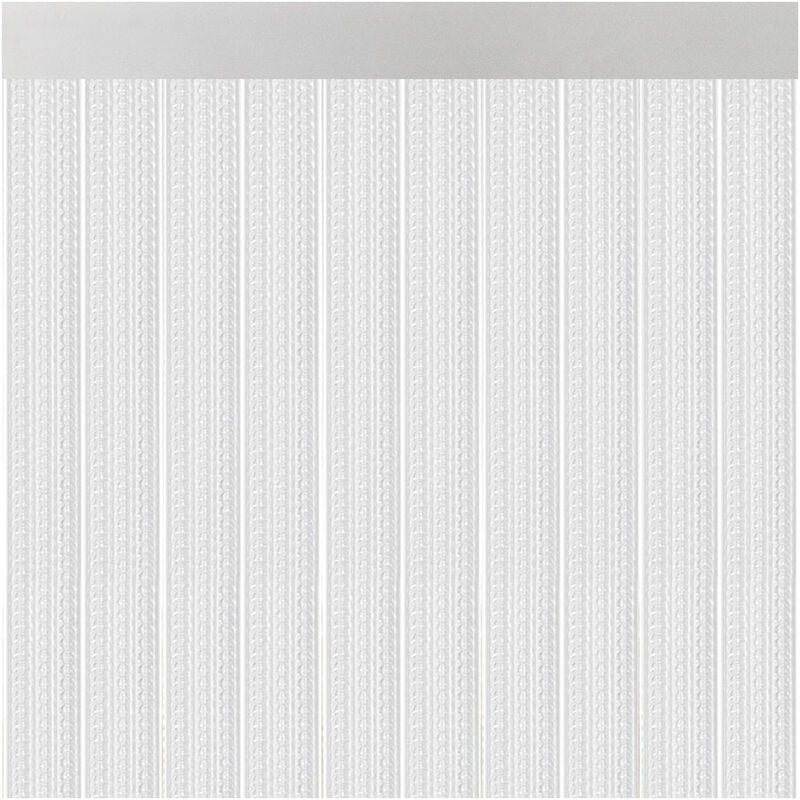 Rideau en plastique pour portes extérieures, modèle Lisbonne, couleur verre, 90x210cm - M63580 Acudam