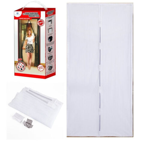 Rideau De Porte Magnétique 140 X 240 Cm Standard Universel Blanc