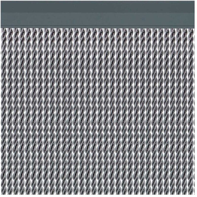 Rideau Acudam Manacor Silver Portes Extérieures pvc Aluminium 90 x 210 cm