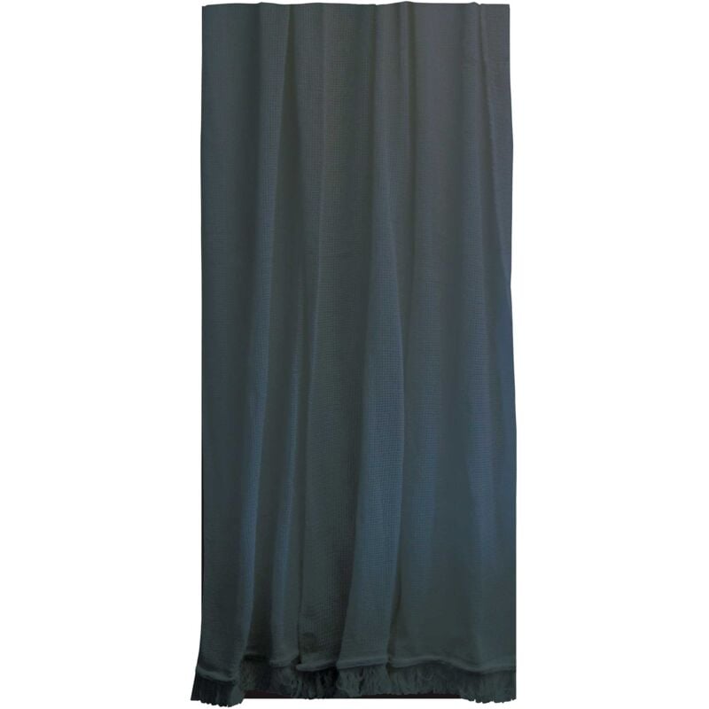 Rideau de porte moustiquaire en coton 1 bande à froncer