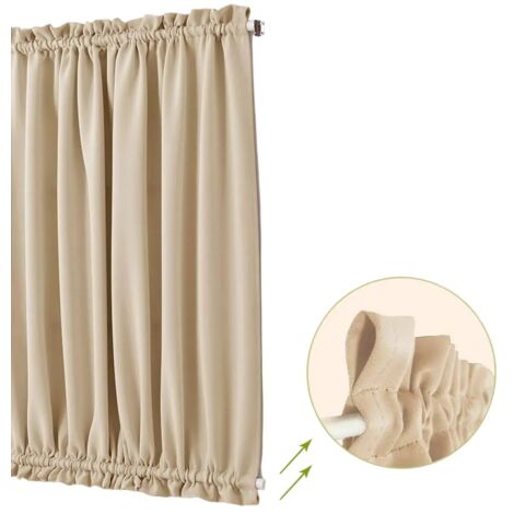 Rideau De Porte - Obscurcissant Thermique Poche Pour Tringle 54 X 72 Pouces Beige Biscotti 1 Pièce