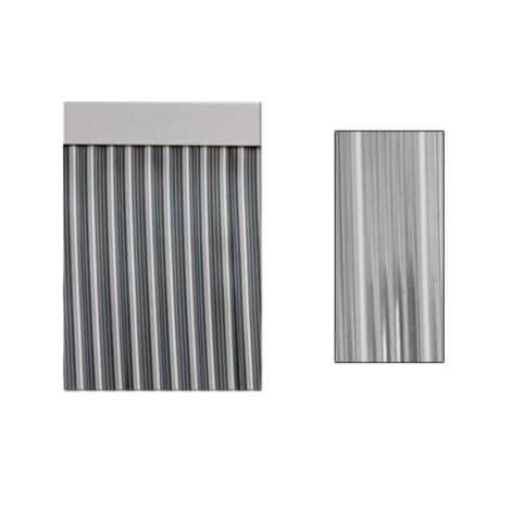 Rideau de porte ruban Ebro 90x210 n° 10 blanc-transparent 11306D