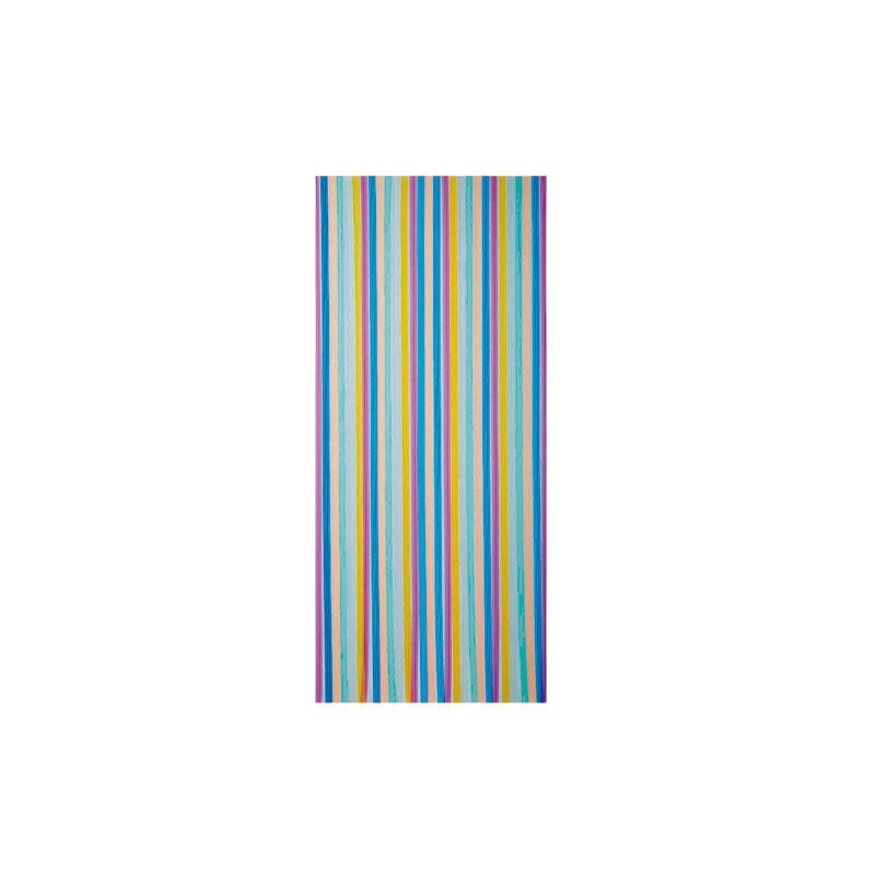 Rideau portière polyet.tahiti multicol.90x200 - Morel