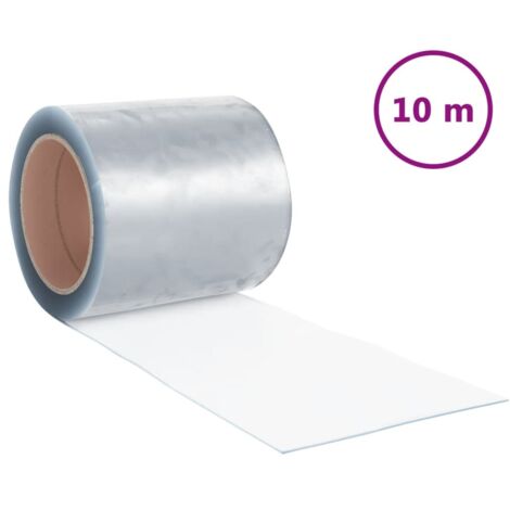 Rideau de porte transparent 200 mmx1,6 mm 10 m PVC CFW34398
