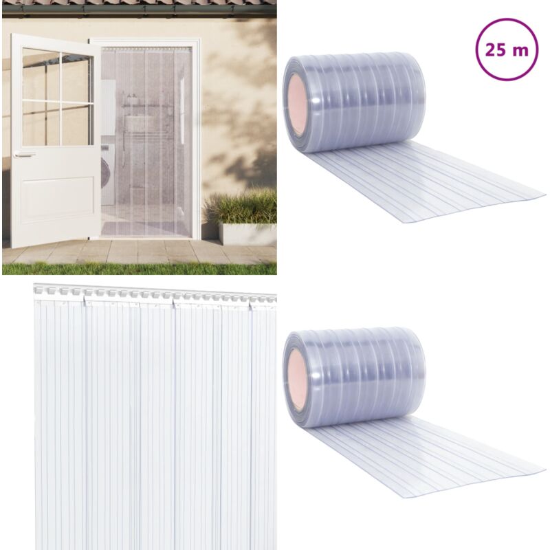 Rideau de porte transparent 300 mmx2,6 mm 25 m PVC - Rideau De Porte - Rideau Pvc - Isolation Thermique - Rideau Antibruit - Rideau Industriel - Home