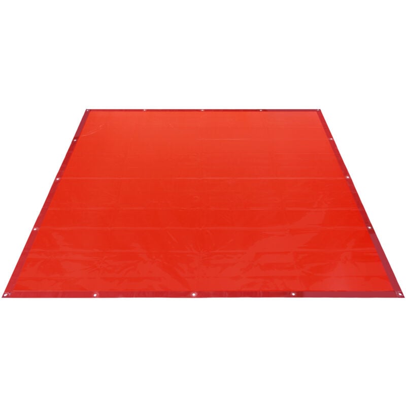Rideau de protection pour soudure Mophorn 6' x 6', protection en vinyle ignifuge avec protection UV à 6 niveaux et œillets métalliques, portable pour