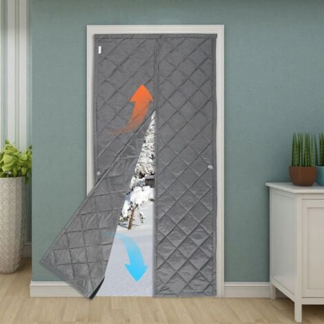 Rideau De Porte Isolant Thermique Anti Froid, 90X220Cm Magnétique