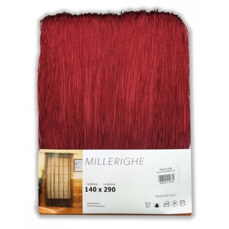 Rideau De Séparation Décoratif D'intérieur 140 X 290 Cm Avec Fils Ombrés Bordeaux