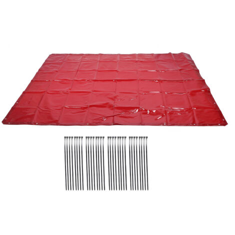 Rideau de soudage 5,71x7,68 pieds, 6 niveaux de protection, Type suspendu, écran ignifuge pour atelier, usage industriel, rouge
