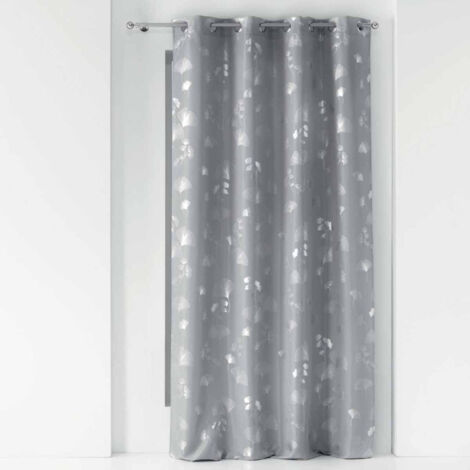 Rideau Déco à Œillets "Bloomy" 140x260cm Gris