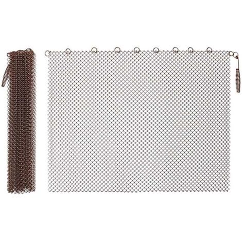 Rideau décoratif de rechange en maille filet pour cheminée - Protection contre les étincelles 2422in/6155.9cm