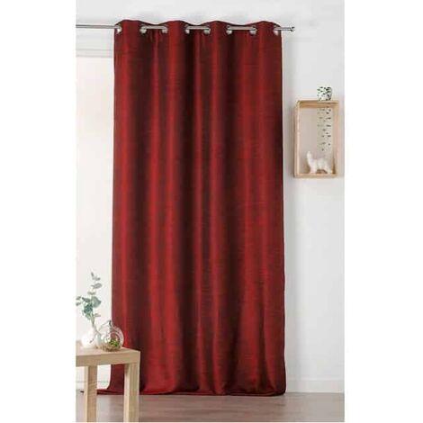 Rideau dépolluant rouge hermès - 135x240cm - Rouge