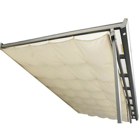 Rideau d'ombrage Habrita Foresta TT 3042 RT 12,11m2 130gr/m2 pour toit terrasse TT 3042 AL couleur écru