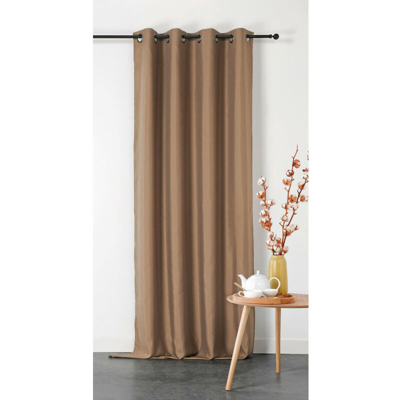 Rideau Double Natte Non feu M1 - 135x240cm - Taupe
