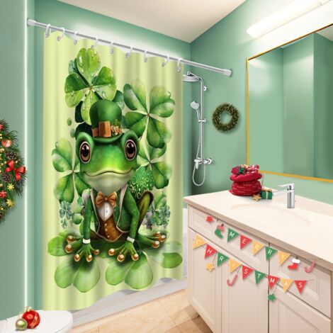 Rideau douche imperméable polyester 180x180 bordure lestée bâche polyester douche pour mur irrégulier