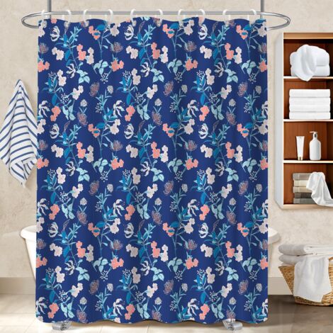 Rideau douche imperméable polyester 180x180 bordure lestée protection douche pour une ambiance tropicale et dépaysante