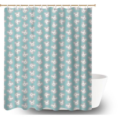 Rideau douche imperméable polyester 180x180 design bâche de douche pour préparer la maison avant l’arrivée d’invités