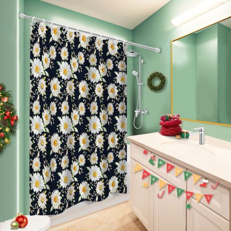 Rideau douche imperméable polyester 180x180 design séparation douche pour une colocation